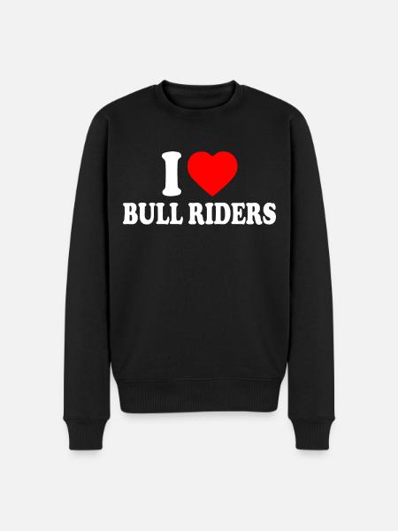 I love bull riders - Men's Premium Organic Jumper - black