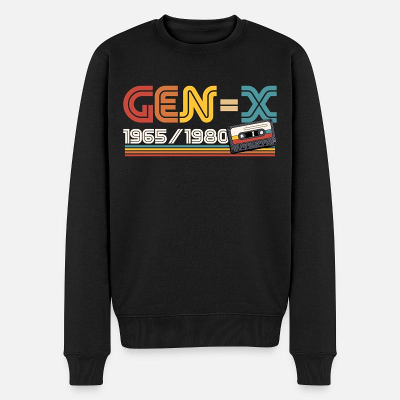 Gen-X 1965 / 1980 Génération X Good Times Retro - Pull Premium bio Homme - noir