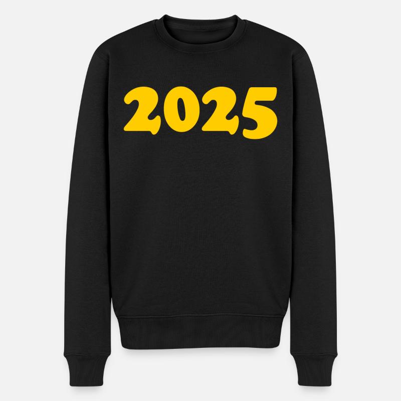 2025 - Männer Premium Bio Pullover - Schwarz