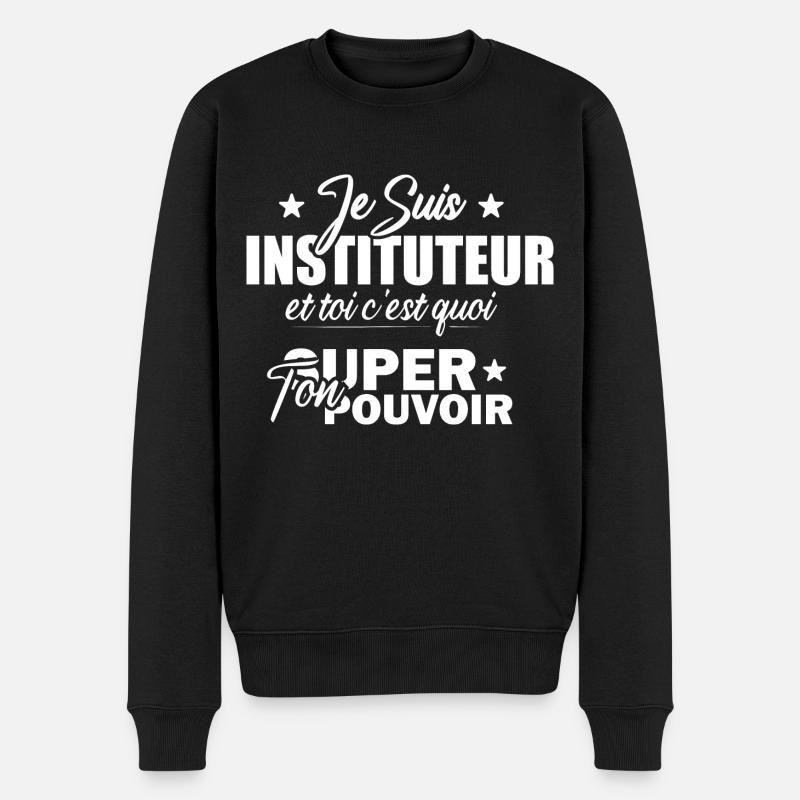 Instituteur / Professeur école cadeau enseignant - Pull Premium bio Homme - noir
