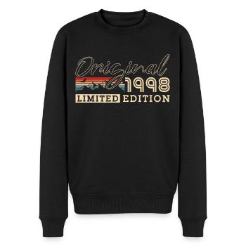 Berge Vintage Geboren in 1998 Jahrgang Geburtstag - Männer Premium Bio Pullover - Schwarz - Vorne - Nico (187cm)