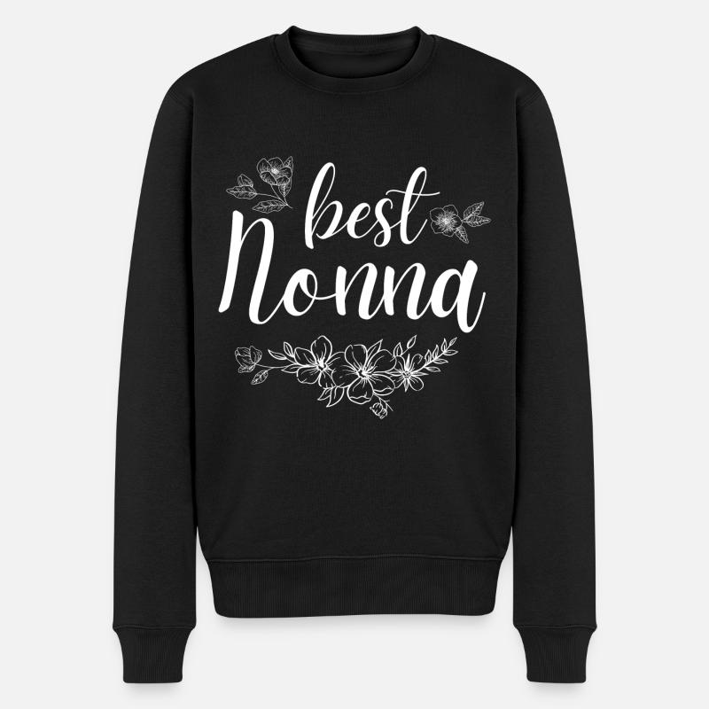 Beste Nonna. Nonna Geschenk - Männer Premium Bio Pullover - Schwarz
