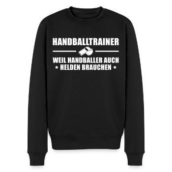 Handballtrainer Sportverein Handball - Männer Premium Bio Pullover - Schwarz - Vorne - Nico (187cm)