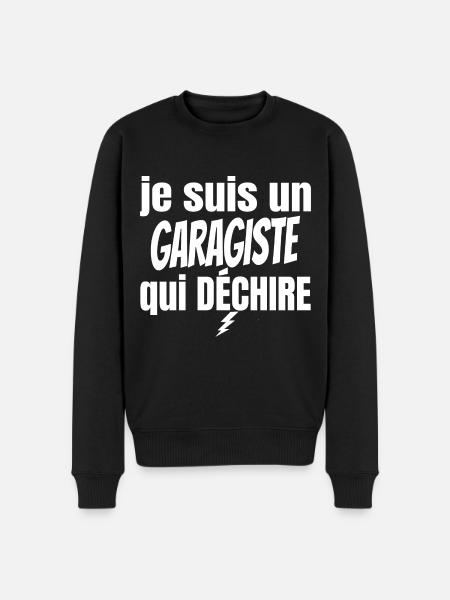 garagiste qui déchire - Pull Premium bio Homme - noir