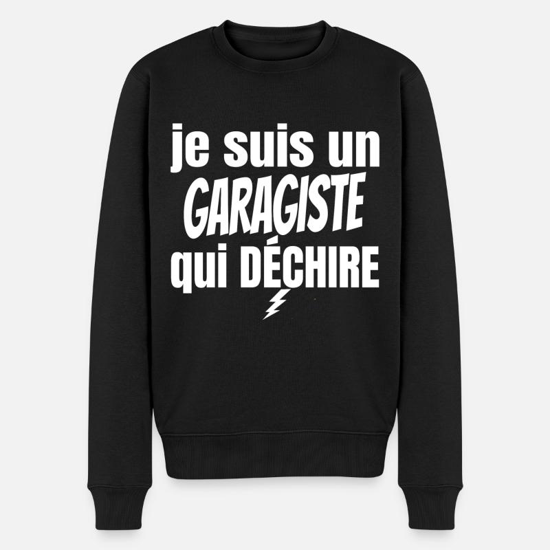garagiste qui déchire - Pull Premium bio Homme - noir
