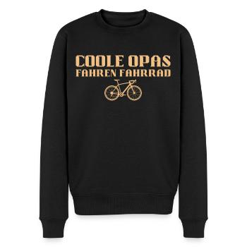 Radsport Coole Opas fahren Fahrrad Vatertag - Männer Premium Bio Pullover - Schwarz - Vorne - Nico (187cm)