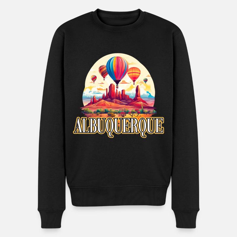 Albuquerque Ballon New Mexico Heißluftballon - Männer Premium Bio Pullover - Schwarz