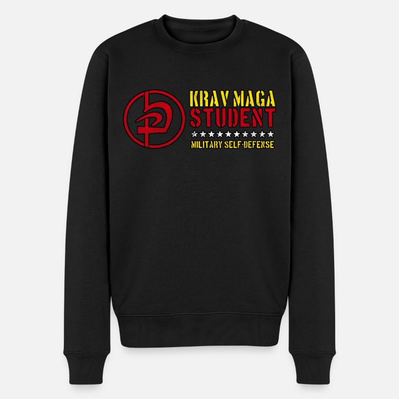 Krav Maga Schüler Kampfkunst Verteidigung Persönliches - Männer Premium Bio Pullover - Schwarz