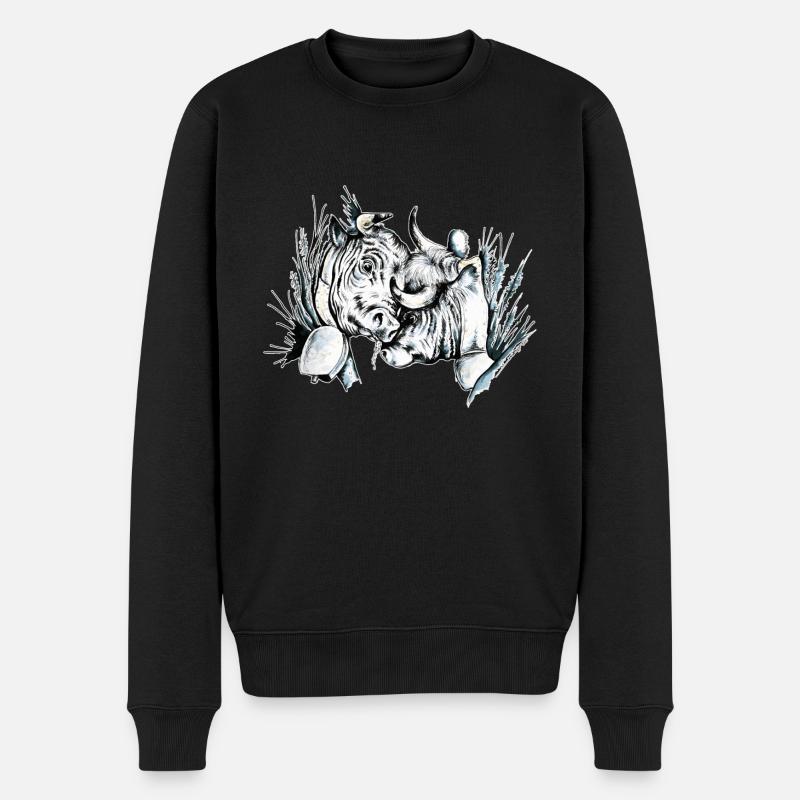 Vache d'hérens, eringer - Pull Premium bio Homme - noir