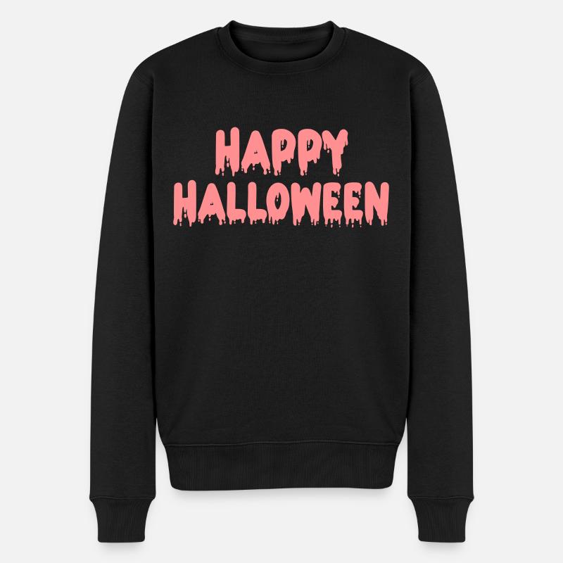 Happy Halloween - Männer Premium Bio Pullover - Schwarz