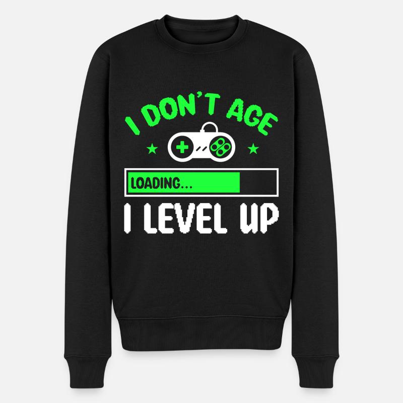 Zocker Videospiele Lustige Gaming Geschenke - Männer Premium Bio Pullover - Schwarz