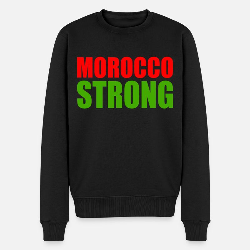 Morocco strong - Männer Premium Bio Pullover - Schwarz