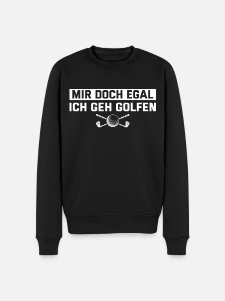Golfsport Mir doch egal Ich geh Golfen Geschenk - Männer Premium Bio Pullover - Schwarz