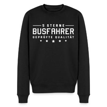5 Sterne Busfahrer - Männer Premium Bio Pullover - Schwarz - Vorne - Nico (187cm)