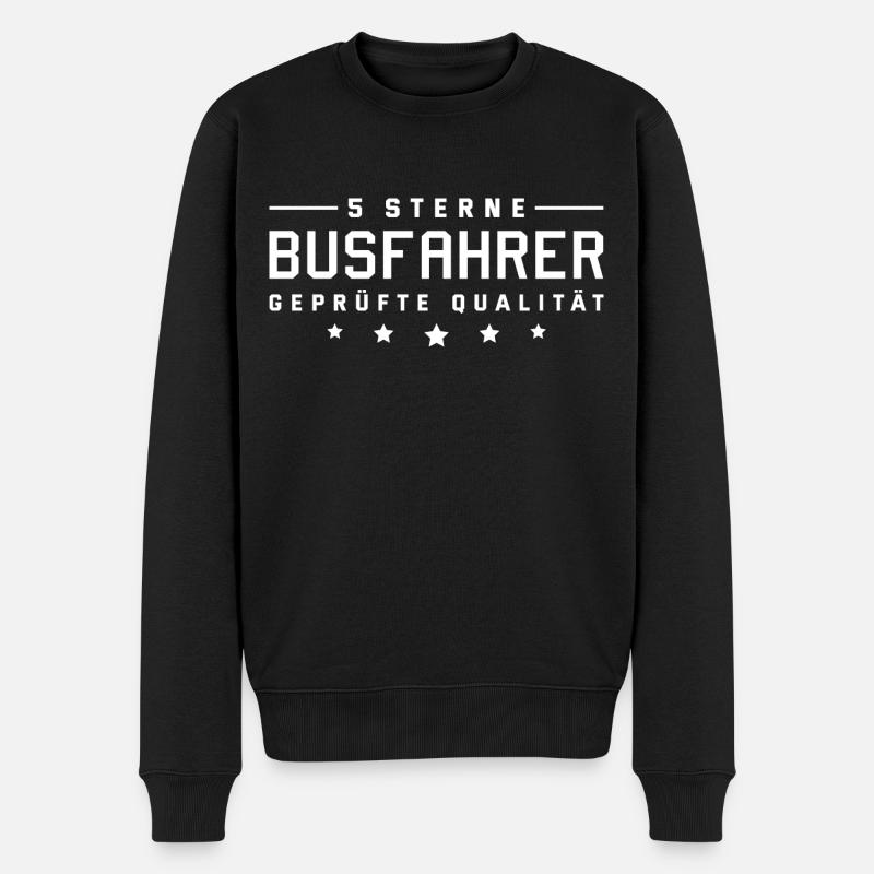 5 Sterne Busfahrer - Männer Premium Bio Pullover - Schwarz