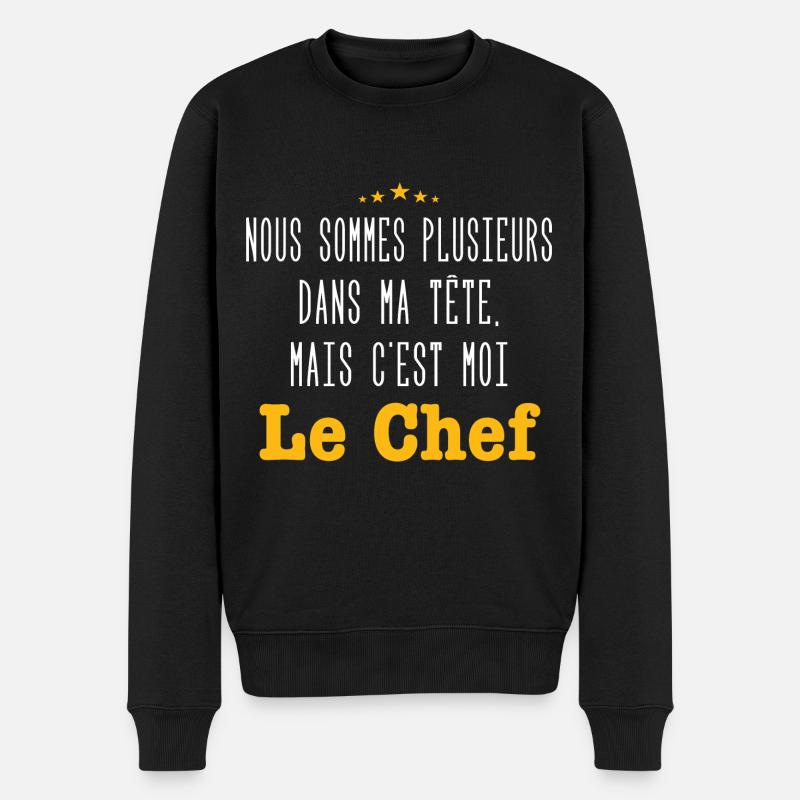 mais c'est moi le chef - Pull Premium bio Homme - noir