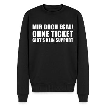 Kundenservice IT Lustiger Spruch Support - Männer Premium Bio Pullover - Schwarz - Vorne - Nico (187cm)