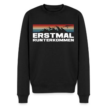 Deltasegler Erstmal Runterkommen Hängegleiter - Männer Premium Bio Pullover - Schwarz - Vorne - Nico (187cm)
