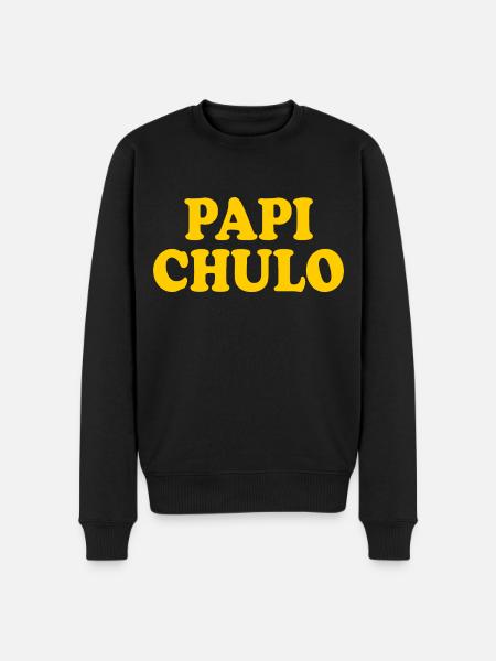 Papi chulo - Männer Premium Bio Pullover - Schwarz