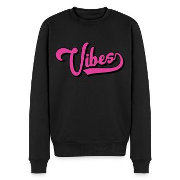 Vibes - Men's Premium Organic Jumper - black - Front - Nico (187cm)
