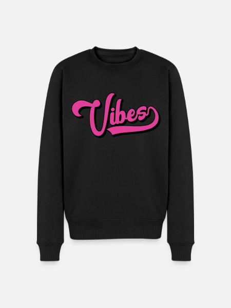 Vibes - Men's Premium Organic Jumper - black