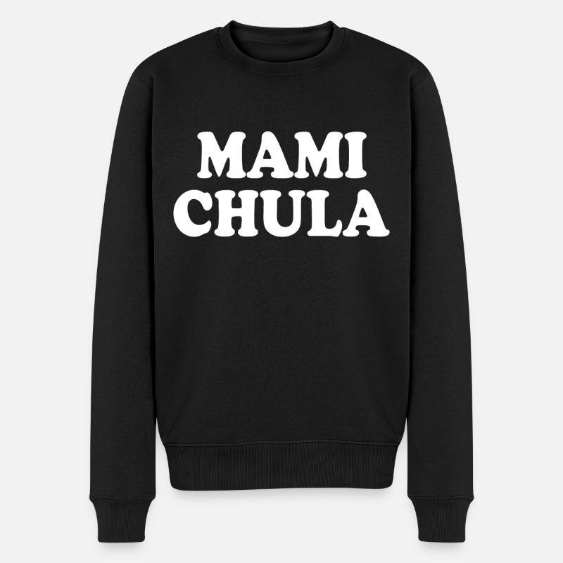 Mami chula - Männer Premium Bio Pullover - Schwarz