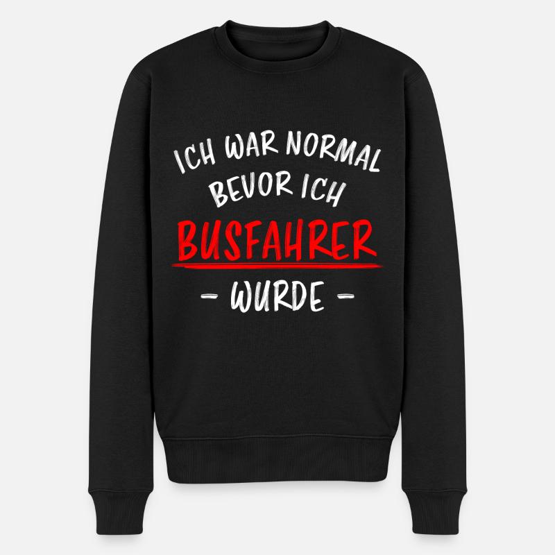 Busfahrer Beruf Lustiger Spruch Linienbus Geschenk - Männer Premium Bio Pullover - Schwarz