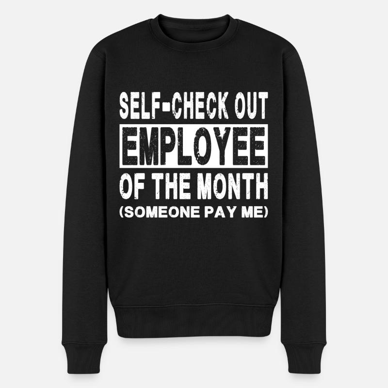 Self-Check-Out - Mitarbeiter des Monats - Männer Premium Bio Pullover - Schwarz