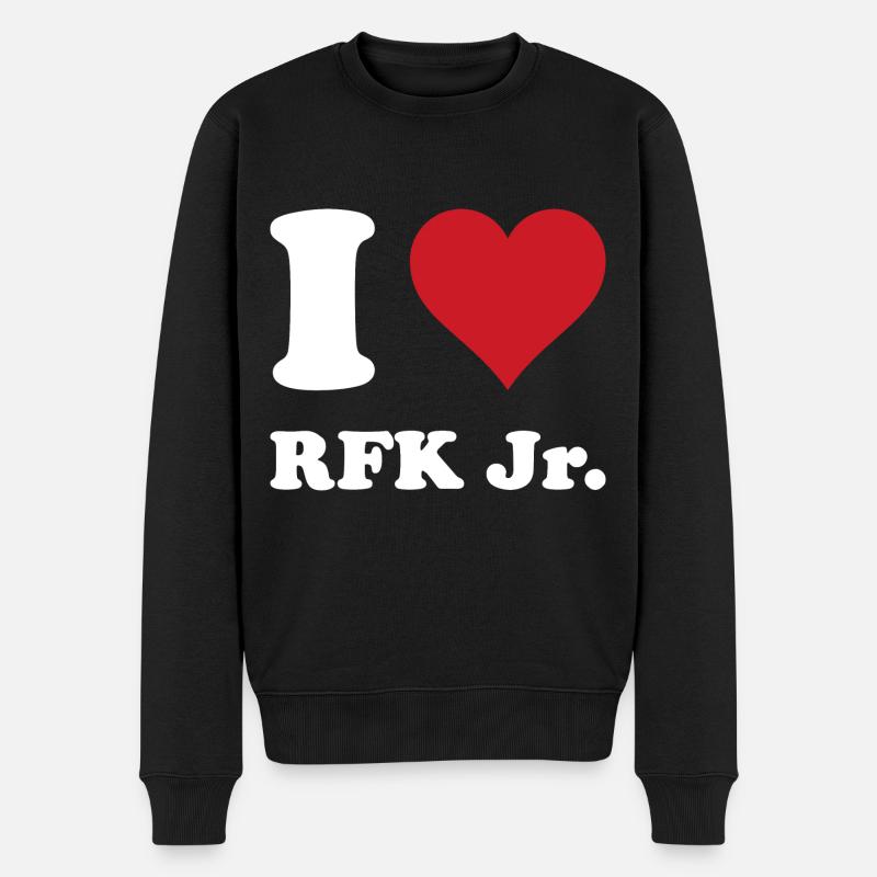 I Herz RFK JR - Männer Premium Bio Pullover - Schwarz