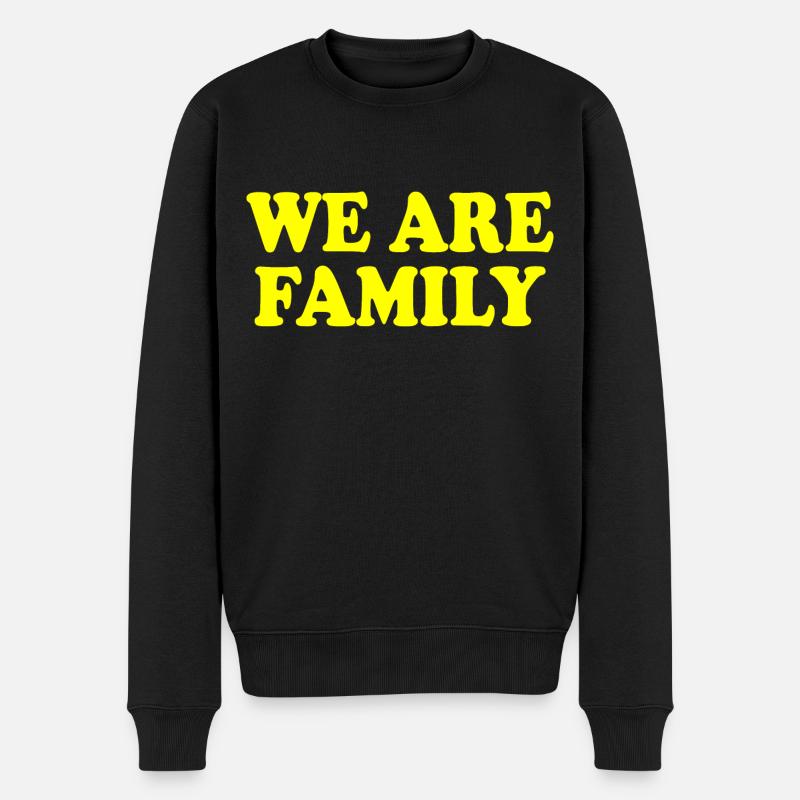 We are family - Männer Premium Bio Pullover - Schwarz