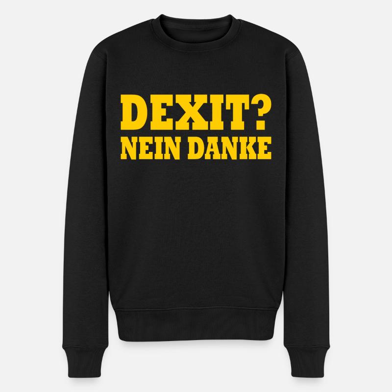Dexit nein danke - Männer Premium Bio Pullover - Schwarz