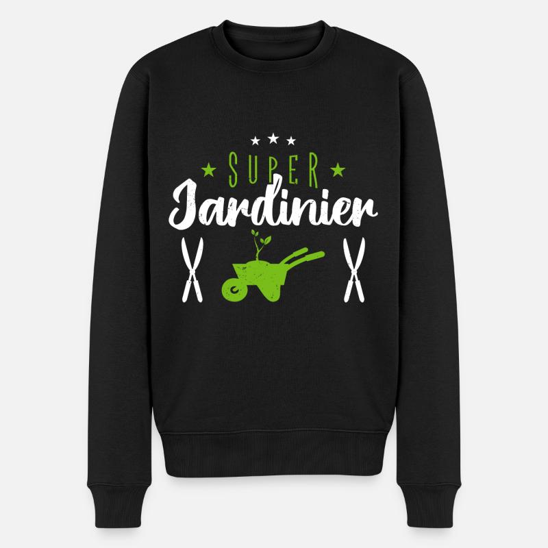 super jardinier - Pull Premium bio Homme - noir