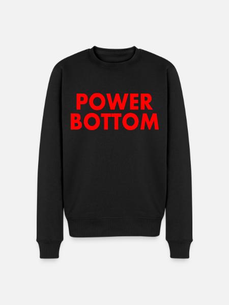 Power bottom - Men's Premium Organic Jumper - black