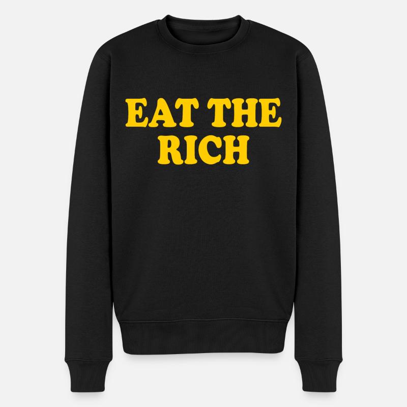 Eat the rich - Pull Premium bio Homme - noir