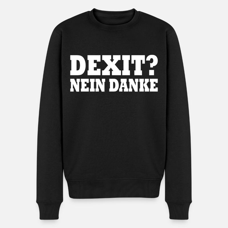 Dexit nein danke - Männer Premium Bio Pullover - Schwarz