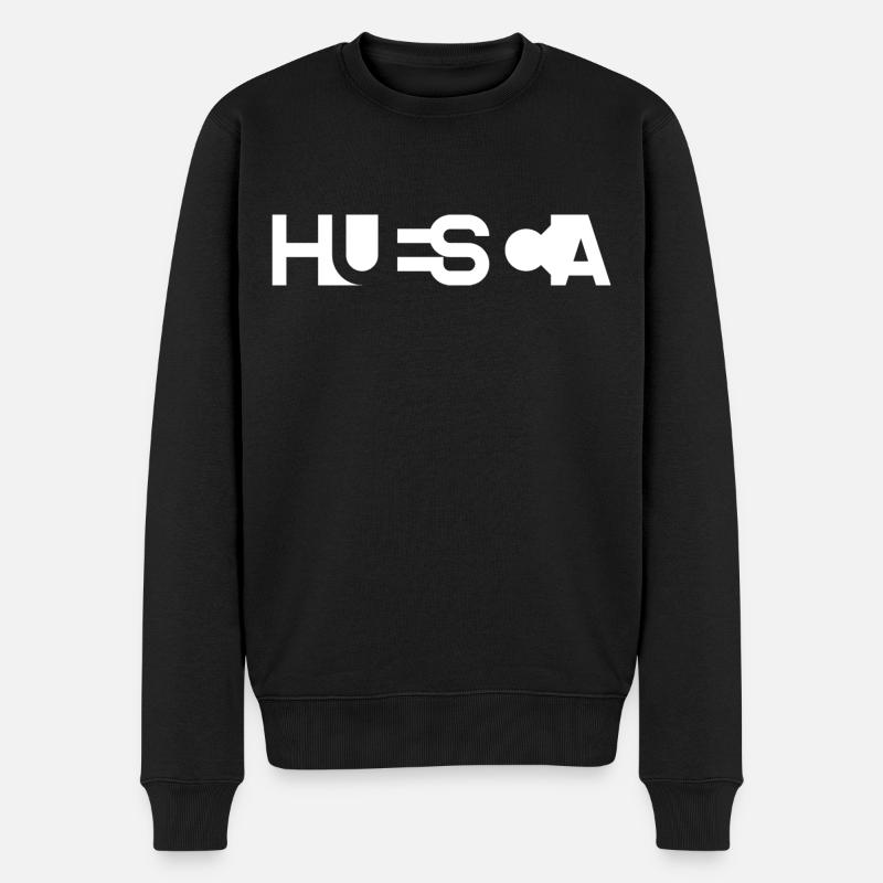 HUESCA – Aragonien – Spanien - Männer Premium Bio Pullover - Schwarz