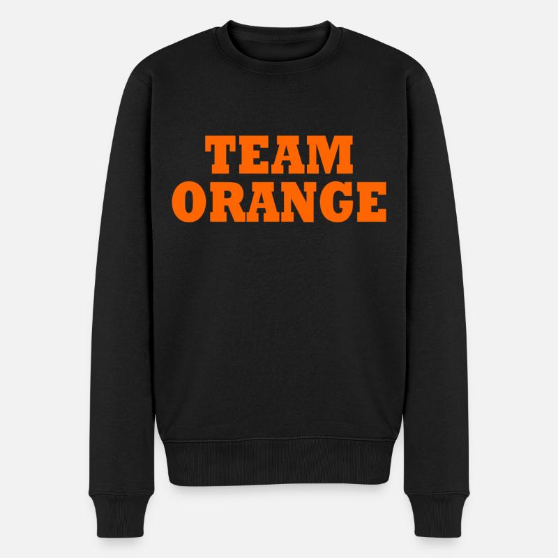 Team orange - Pull Premium bio Homme - noir