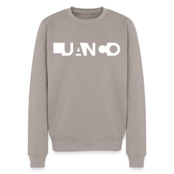 LUANCO – Asturies – Espagne - Pull Premium bio Homme - taupe - Devant - Nico (187cm)