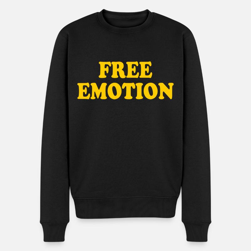 Free emotion - Männer Premium Bio Pullover - Schwarz