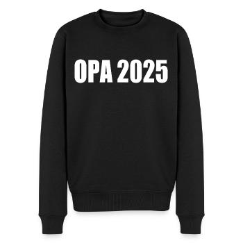 Opa 2025 - Männer Premium Bio Pullover - Schwarz - Vorne - Nico (187cm)