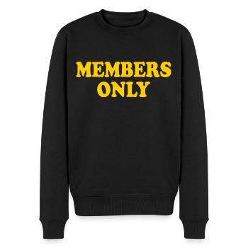 members only - Männer Premium Bio Pullover - Schwarz - Vorne - Nico (187cm)