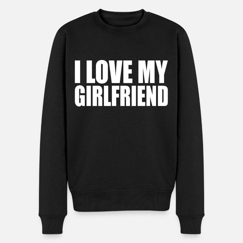 I love my girlfriend - Pull Premium bio Homme - noir
