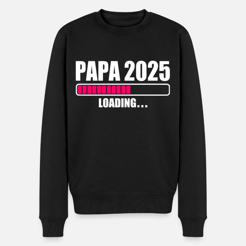 Papa 2025 - Männer Premium Bio Pullover - Schwarz