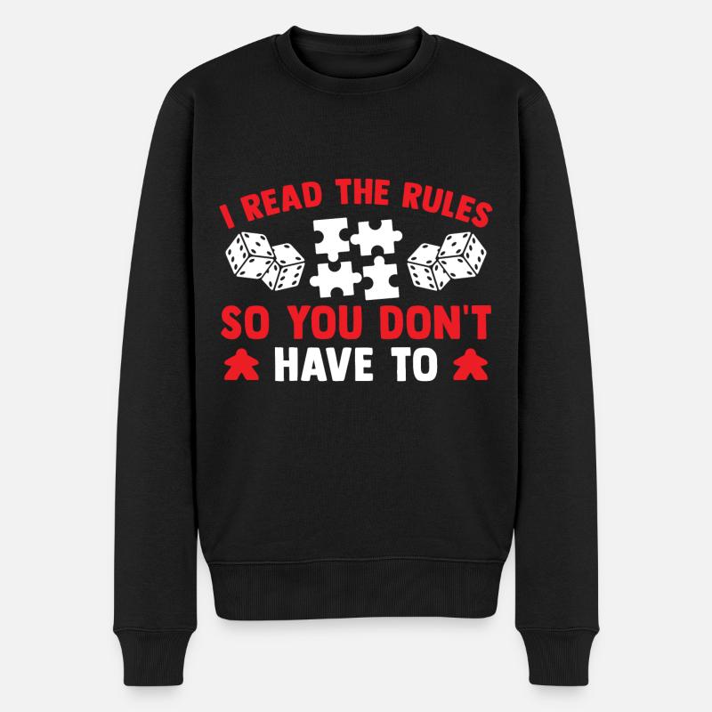 Brettspiel Nerd Geschenke Board Games - Männer Premium Bio Pullover - Schwarz