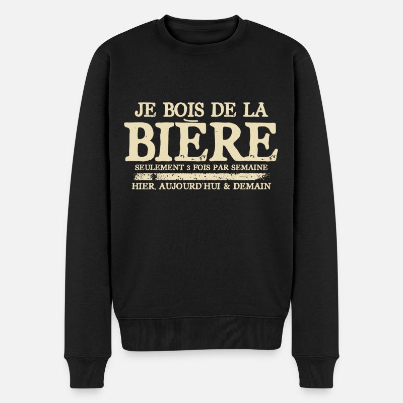 Bière cadeau drôle citation drôle - Pull Premium bio Homme - noir