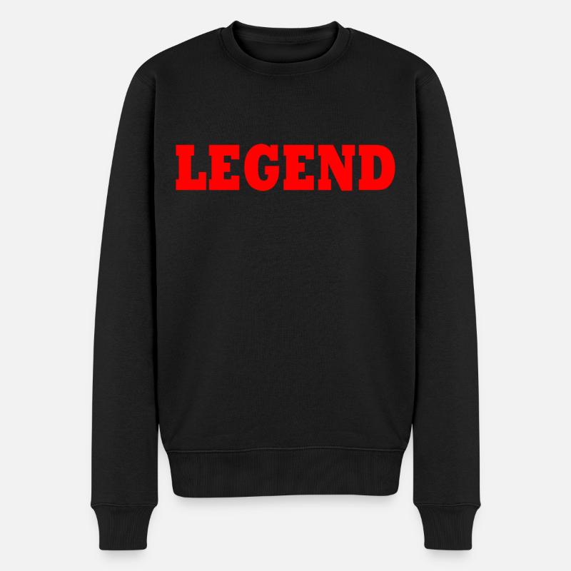 Legend - Männer Premium Bio Pullover - Schwarz