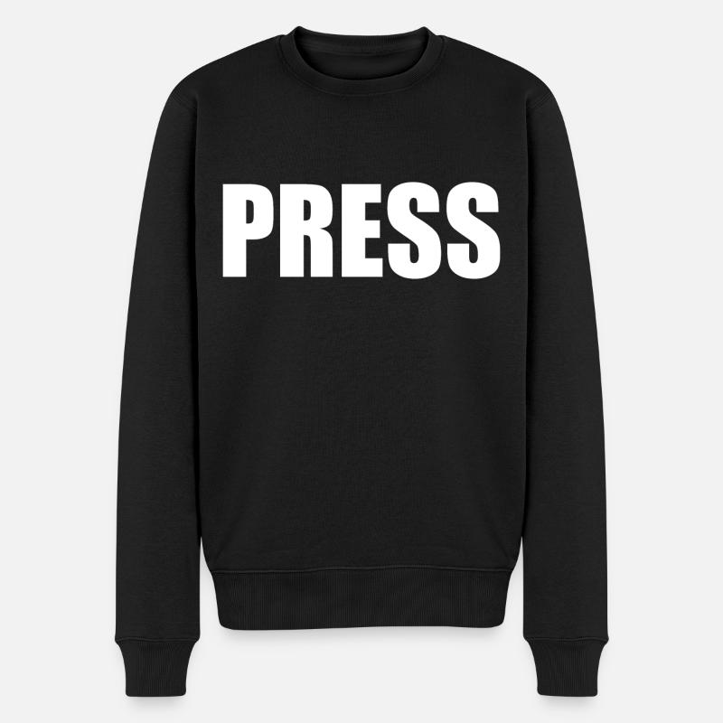 Press presse - Männer Premium Bio Pullover - Schwarz