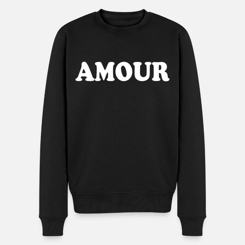 Amour - Pull Premium bio Homme - noir
