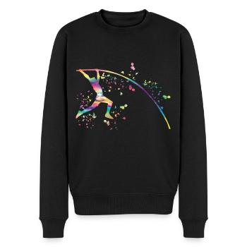 Saut à la perche Saut à la perche pour enfants - Pull Premium bio Homme - noir - Devant - Nico (187cm)
