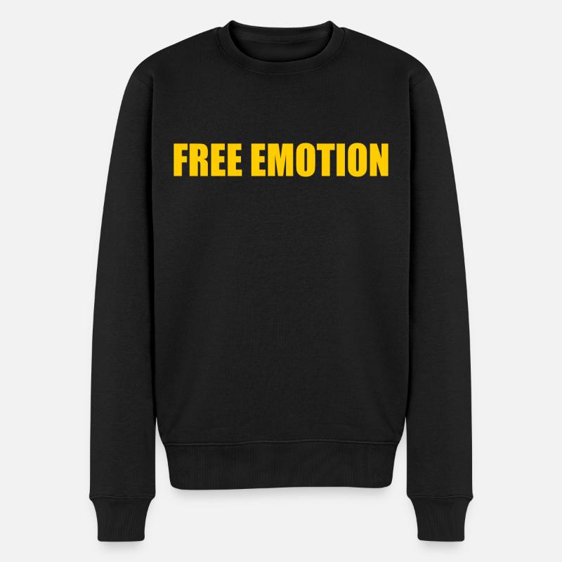 Free emotion - Männer Premium Bio Pullover - Schwarz